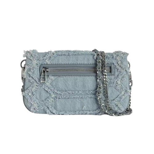 Pochette compacte en textile – bleu