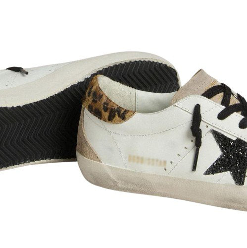 Baskets basses premium – noir & motif animal