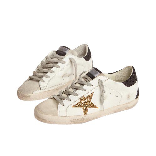 Baskets basses premium – noir & finitions dorées