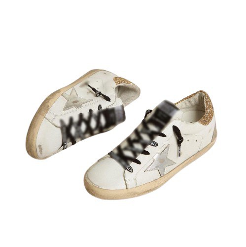 Baskets basses premium – blanc & détails brillants