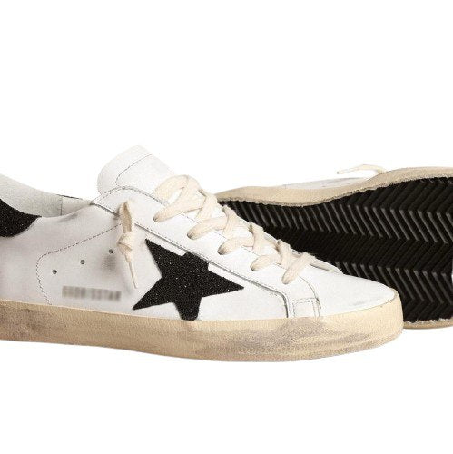 Baskets basses premium – noir & finitions cristallisées